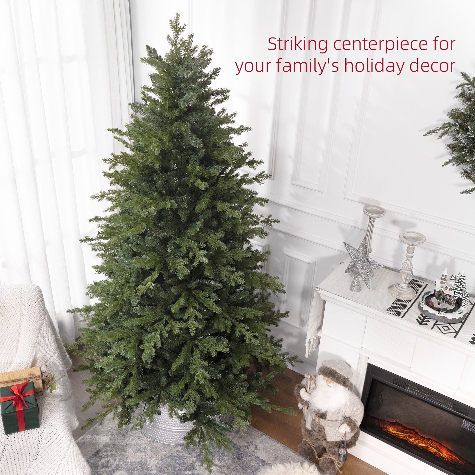 Wickery Hollow Fir – 7ft Bare Bushy Christmas Tree - The Timeless Trading Co.