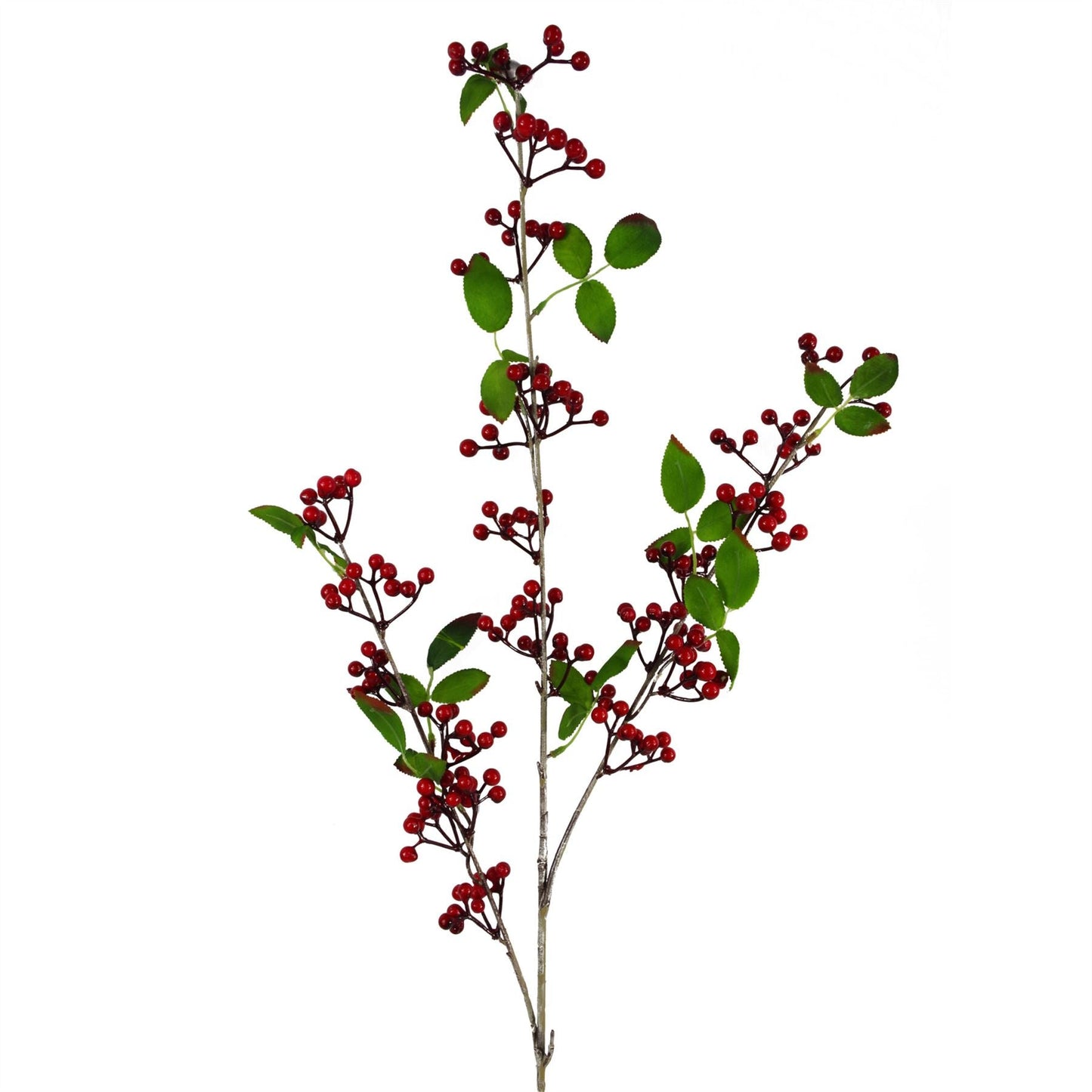 Single redberry stem from The Winthrop Gathering, 80cm tall festive spray with rustic foliage, heritage-inspired seasonal styling in warm tones