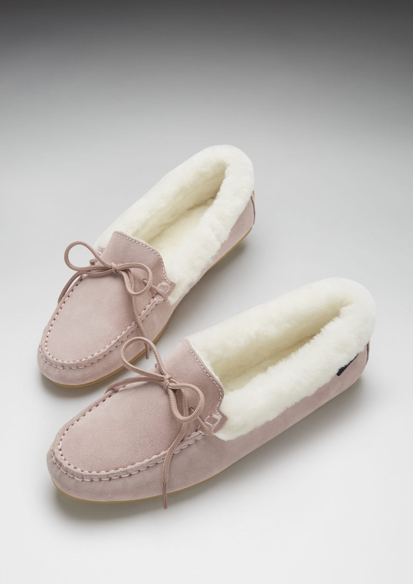 Women's slippers, sheepskin, ice pink suede - The Timeless Trading Co.