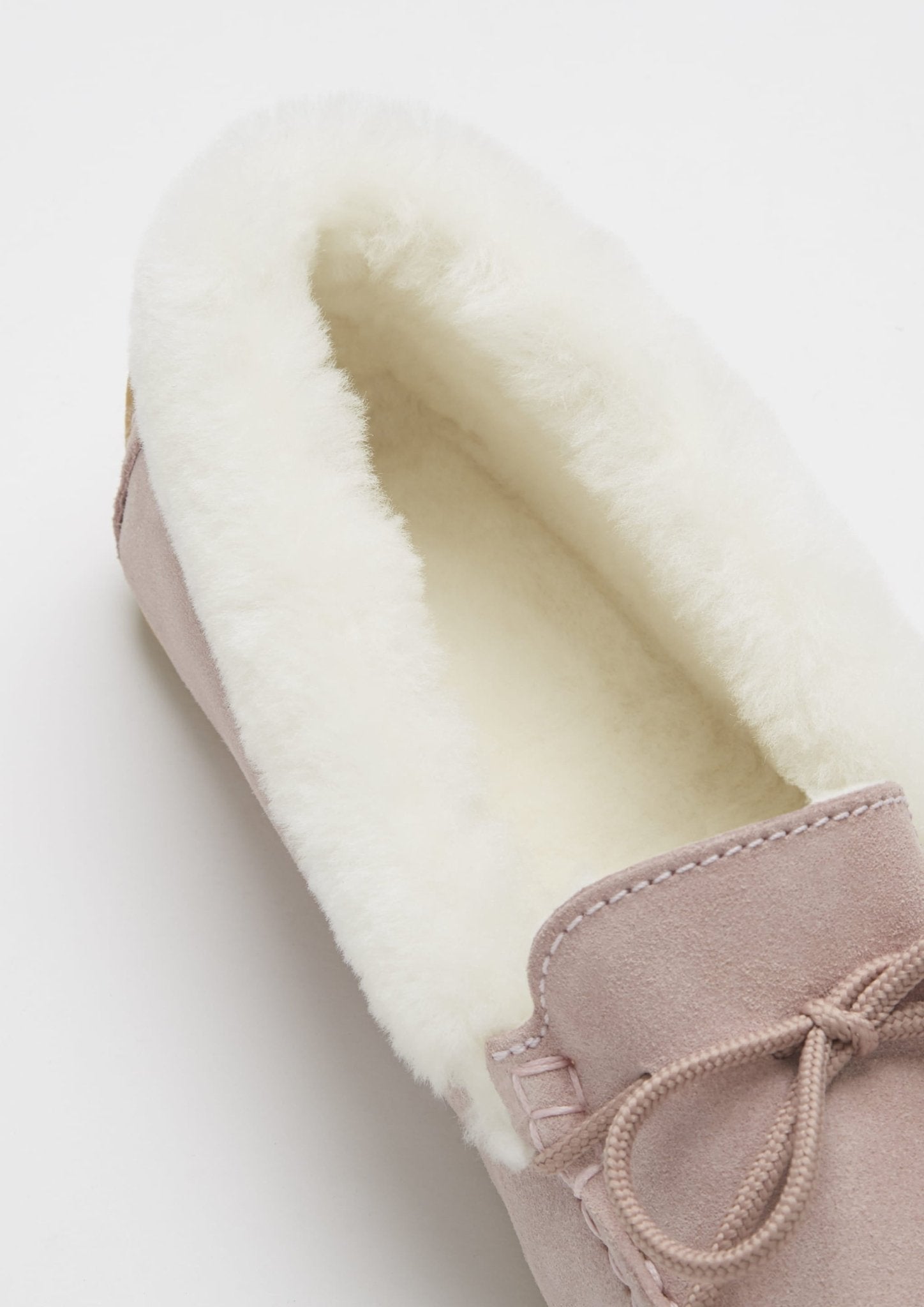 Women's slippers, sheepskin, ice pink suede - The Timeless Trading Co.