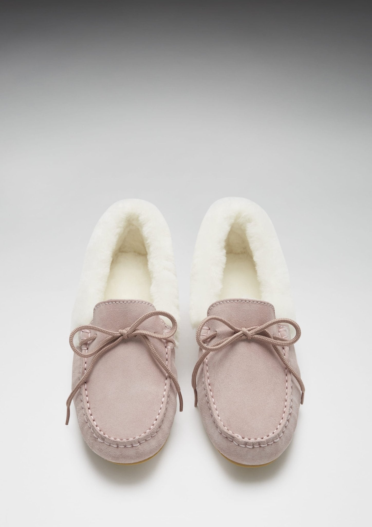 Women's slippers, sheepskin, ice pink suede - The Timeless Trading Co.