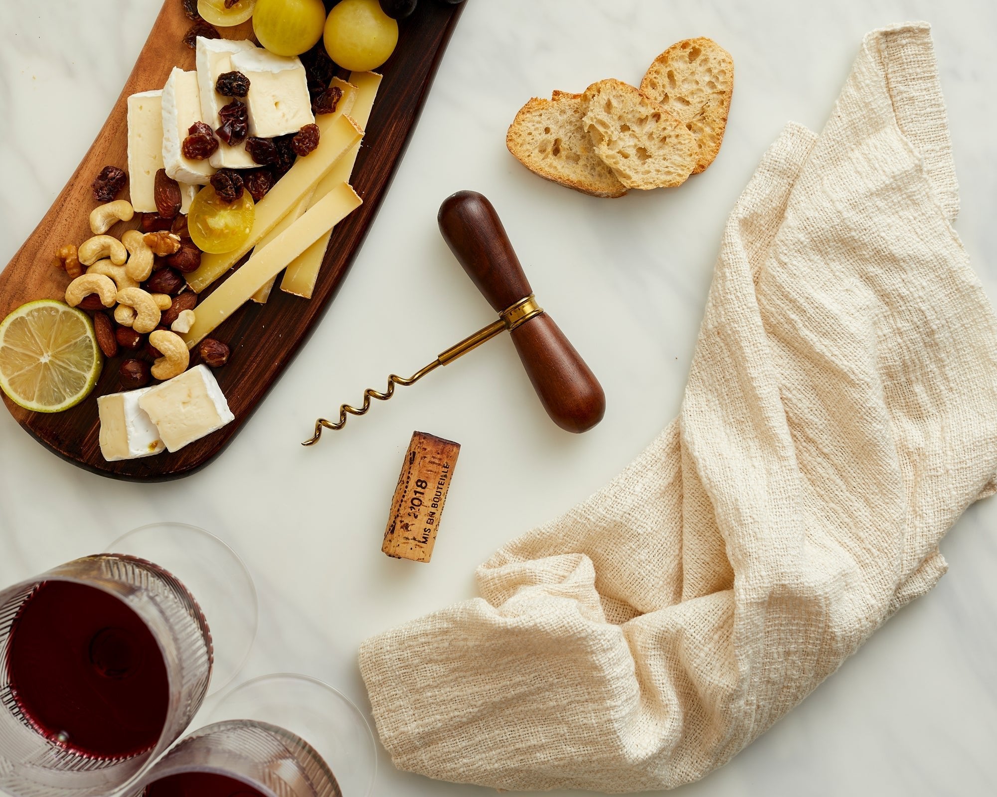 Acacia wood serving board Brambury Rustic looking down view showing rustic handle and natural wood grain

