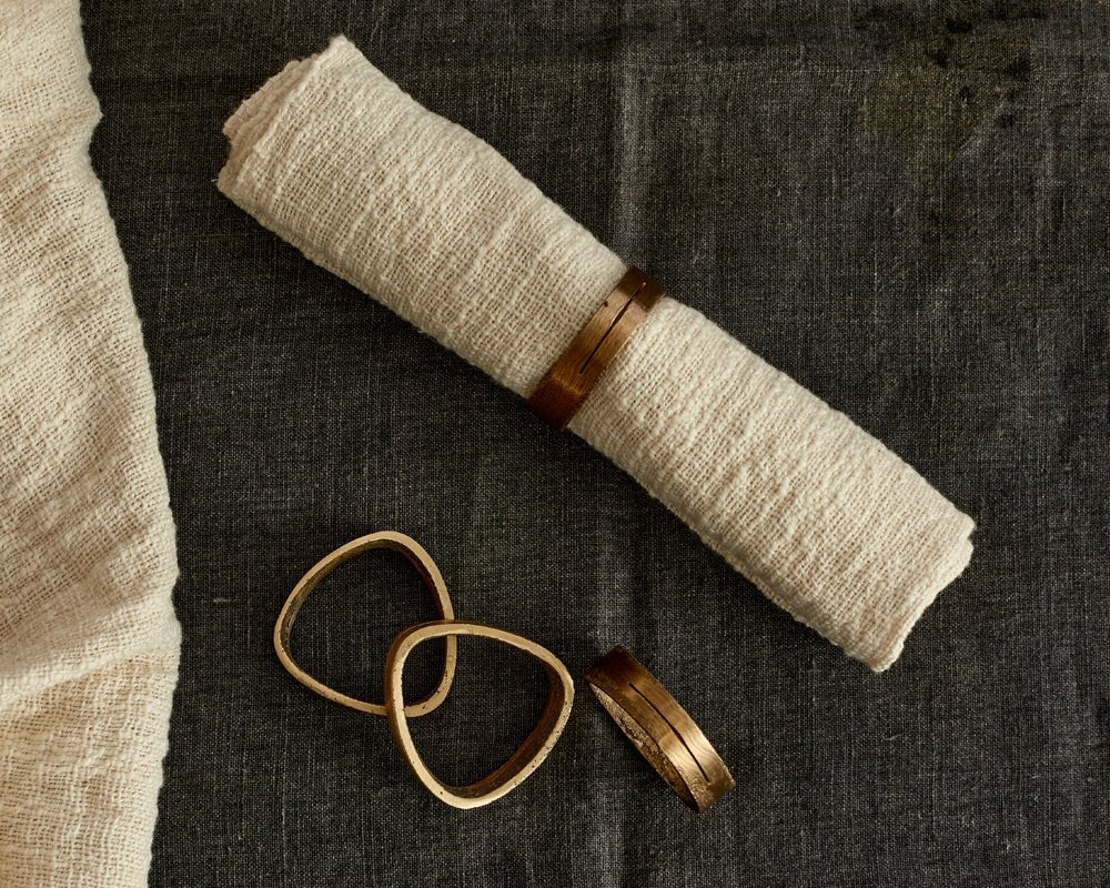 Agnes Brass Napkin Rings – Timeless Accents for Gathered Tables - The Timeless Trading Co.