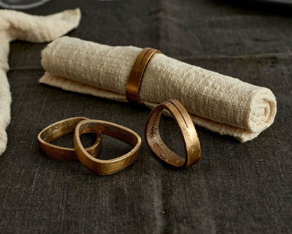 Agnes Brass Napkin Rings – Timeless Accents for Gathered Tables - The Timeless Trading Co.