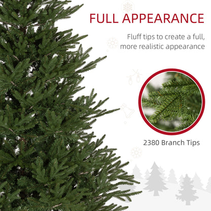 Close-up of 6ft artificial Christmas tree branch showing rich green PE/PVC needles with bushy bare styling. Textured foliage evokes rustic festive charm.