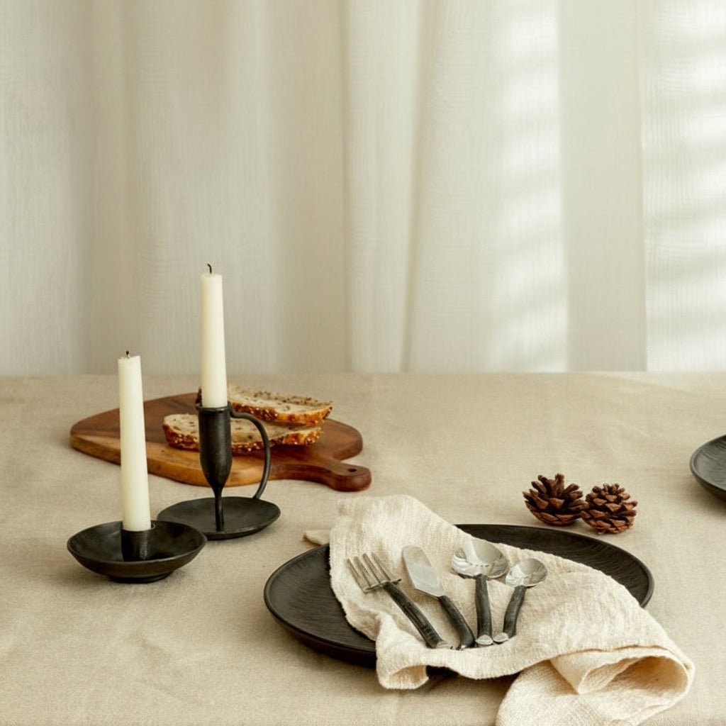 Ashford Iron Candle Holder – Rustic Glow by Timeless Trading - The Timeless Trading Co.
