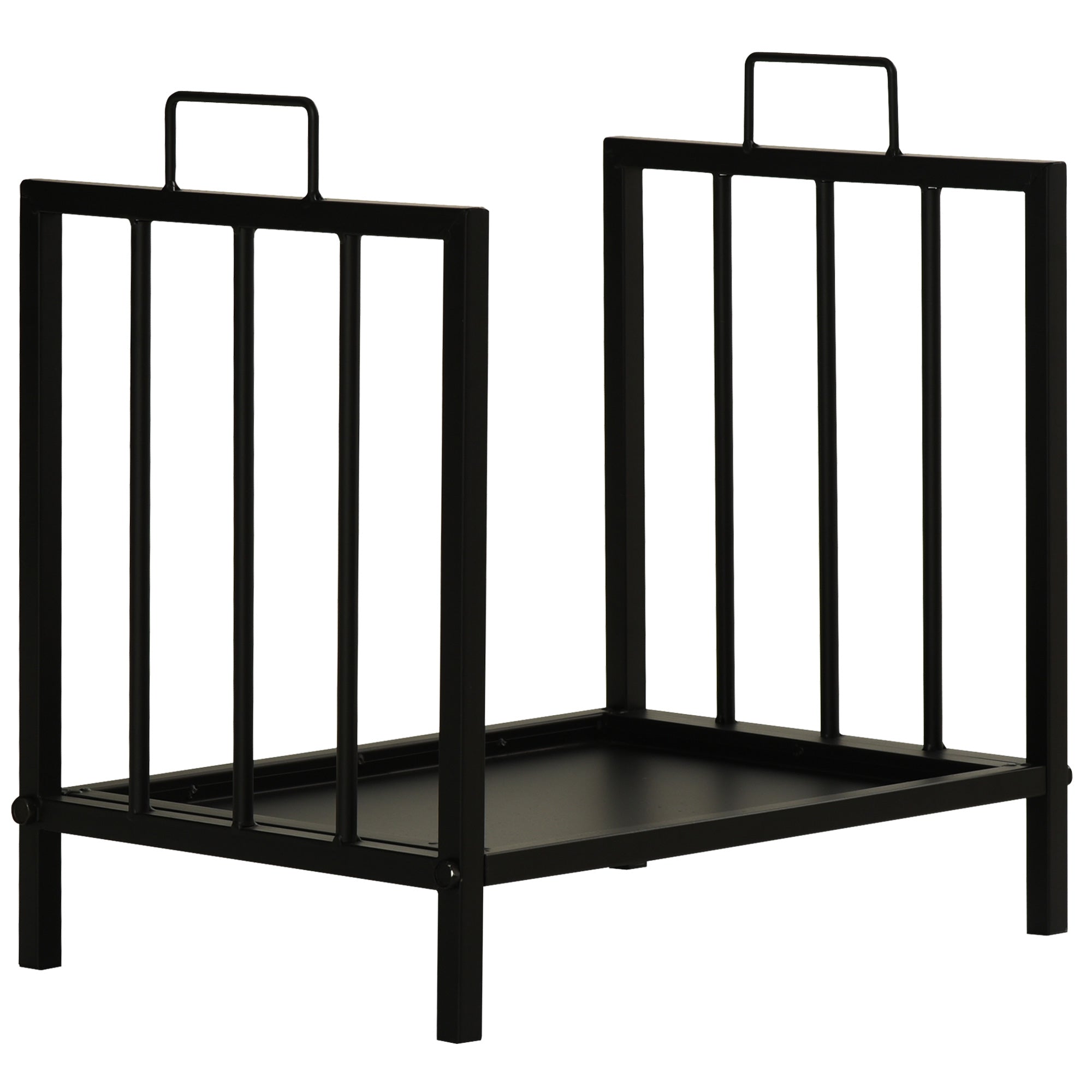 Ashwick Hearth Log Rack – Elevated Fireside Storage - The Timeless Trading Co.