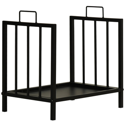 Ashwick Hearth Log Rack – Elevated Fireside Storage - The Timeless Trading Co.
