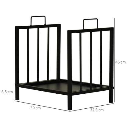 Ashwick Hearth Log Rack – Elevated Fireside Storage - The Timeless Trading Co.