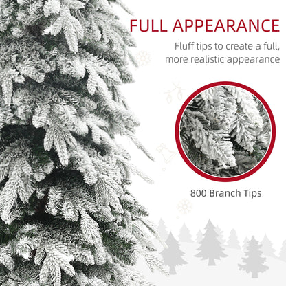 Brambleglen Pine – 7ft Snow - Covered Unlit Tree - The Timeless Trading Co.