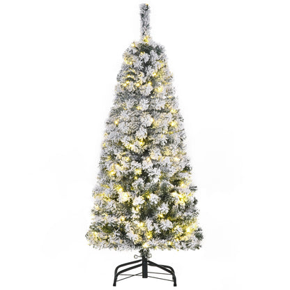 Frostmere Fir – 4ft Snow - Flocked Tree with LED Lights - The Timeless Trading Co.