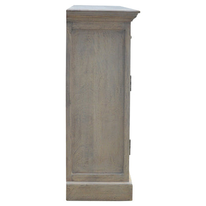 The Alnwick Glazed Sideboard — Stone - Washed Oak with Heirloom Detailing - The Timeless Trading Co.