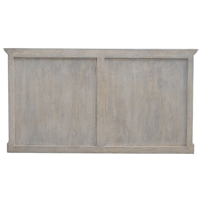 The Alnwick Glazed Sideboard — Stone - Washed Oak with Heirloom Detailing - The Timeless Trading Co.