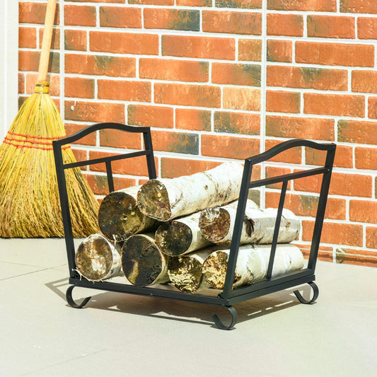 The Bramblestead Log Keeper — Foldable Fireplace Rack with Slatted Base - The Timeless Trading Co.