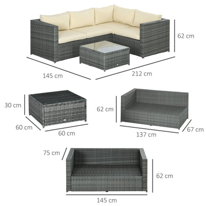 The Calke Corner – 4 Seater Garden Sofa Ensemble - The Timeless Trading Co.