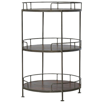 The Carson Butler’s Tray Table — Solid Oak Service with Iron Base - The Timeless Trading Co.