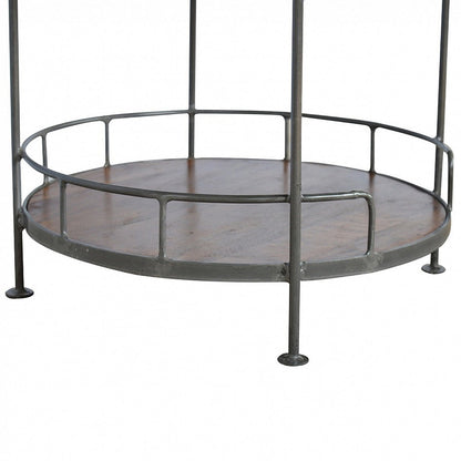 The Carson Butler’s Tray Table — Solid Oak Service with Iron Base - The Timeless Trading Co.