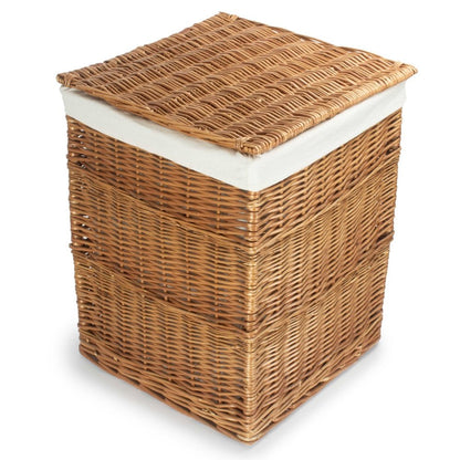 The Edwin Willow Laundry Chest with Cream Lining - The Timeless Trading Co.