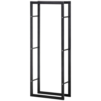 The Forager’s Tall Log Keeper – Black Metal Firewood Rack - The Timeless Trading Co.