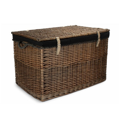 The Hatherleigh Holdall – Large Wicker Storage Chest for Cushions & Throws - The Timeless Trading Co.