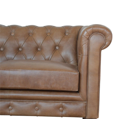The Hearthmere Chesterfield – Buffalo Leather Two - Seater - The Timeless Trading Co.