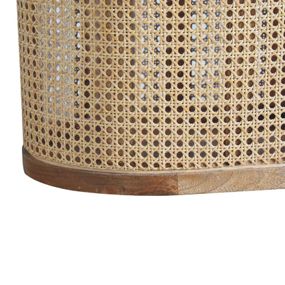 The Loxley Settle – Rattan Lid - Up Stool for Quiet Utility & Charm - The Timeless Trading Co.
