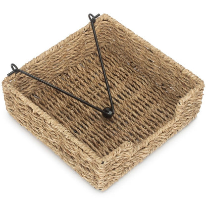 The Mersea Napkin Keeper – Handwoven Seagrass & Metal Frame - The Timeless Trading Co.
