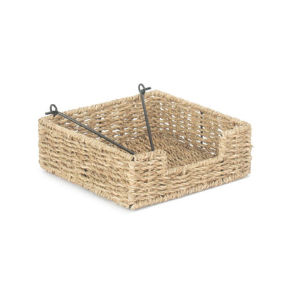 The Mersea Napkin Keeper – Handwoven Seagrass & Metal Frame - The Timeless Trading Co.