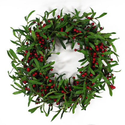 The Mistletoe Berry Kiss Wreath – Seasonal Grace - The Timeless Trading Co.