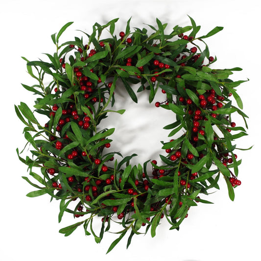 The Mistletoe Berry Kiss Wreath – Seasonal Grace - The Timeless Trading Co.