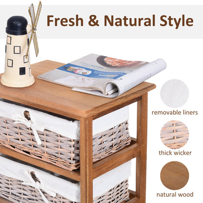 The Quiet Drawerkeeper — Wicker & Wood Cabinet for Bathroom Rituals - The Timeless Trading Co.