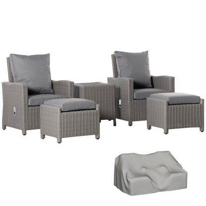 The Wetherby Garden Gathering Set – Grey Rattan & Olefin Comfort - The Timeless Trading Co.