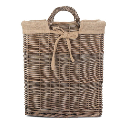 The Whitby Basket – Lined Wicker Storage for Logs, Blankets & Keepsakes - The Timeless Trading Co.